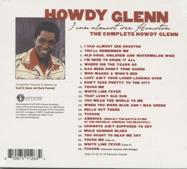 I Can Almost See Houston - The Complete Howdy Glenn (CD)