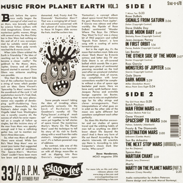 Music From Planet Earth Vol. 3 (LP, 10inch, Ltd.)