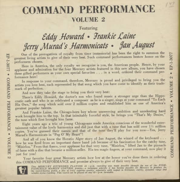 Command Performance, Vol.2 (7inch, 45rpm, EP, PS)