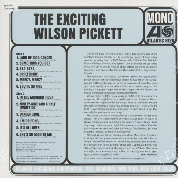 The Exciting Wilson Pickett (LP, colored Vinyl, Ltd.)