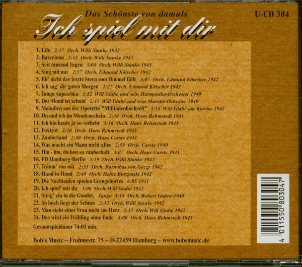 Ich spiel mit dir -Tanzmusik 1940 bis 1943 (CD)