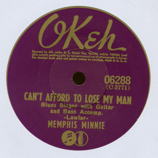 Me And My Chauffeur Blues - Can't Afford To Lose My Man (7inch, 45rpm,SC)