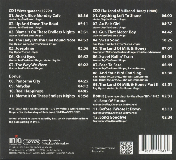 Wintergarden & The Land Of Milk And Honey (2-CD)