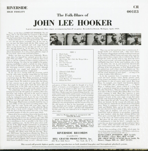 The Country Blues Of John Lee Hooker (LP, 180g Vinyl)
