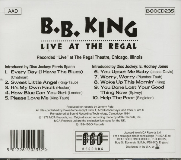 Live At The Regal (CD)