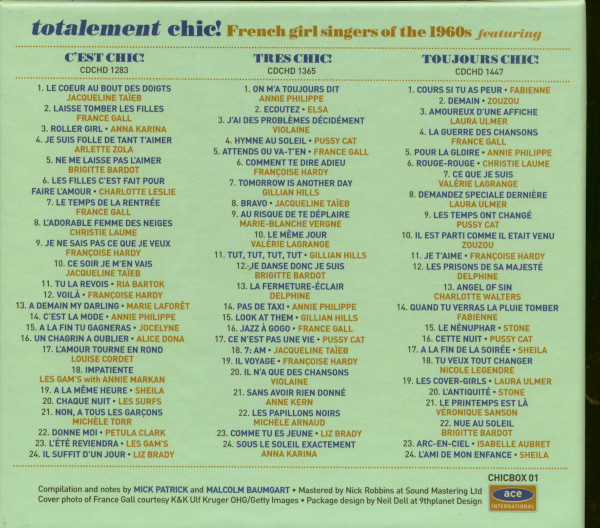 Totalement Chic! - French Girl Singers of the 1960s (3-CD)