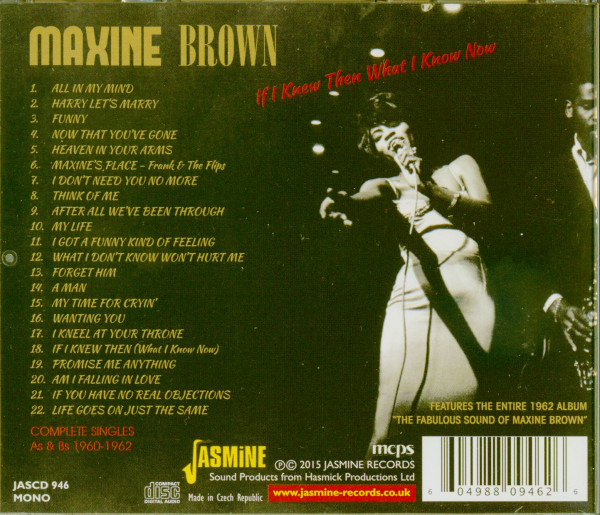 If I Knew Then What I Know Now - Complete Singles A's & B's 1960-62