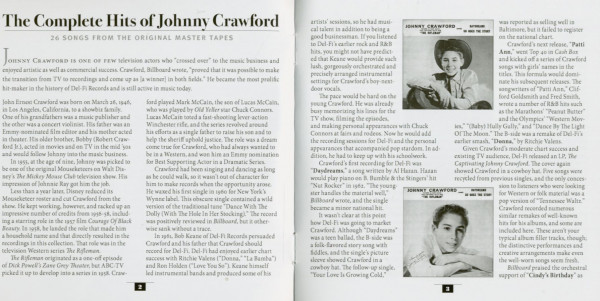 The Complete Hits Of Johnny Crawford (CD)