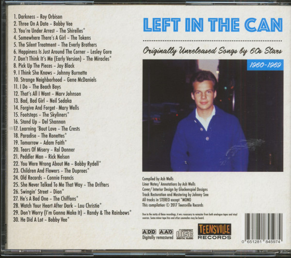 Left In The Can (1960 - 1969) - Originally Unreleased Songs By 60s Stars (CD)