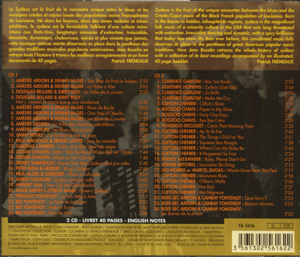 Zydeco - Black Creole, French Music & Blues, 1929-1972 (2-CD)