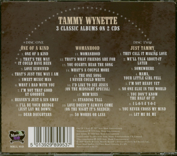 One Of A Kind + Womanhood + Just Tammy (2-CD)