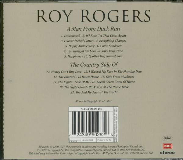 A Man From Duck Run - The Country Side Of Roy Rogers (CD)