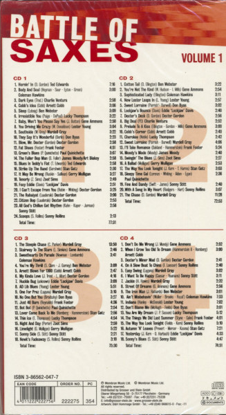Battle Of Saxes Vol.1 (4-CD Set)
