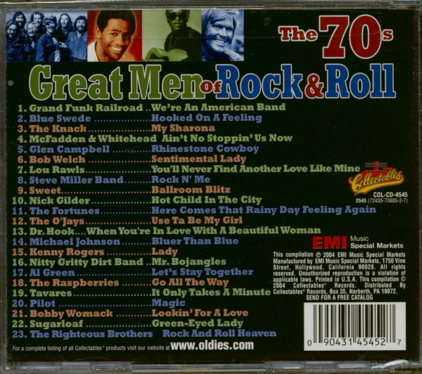 Great Men Of Rock & Roll - The 70s (CD)