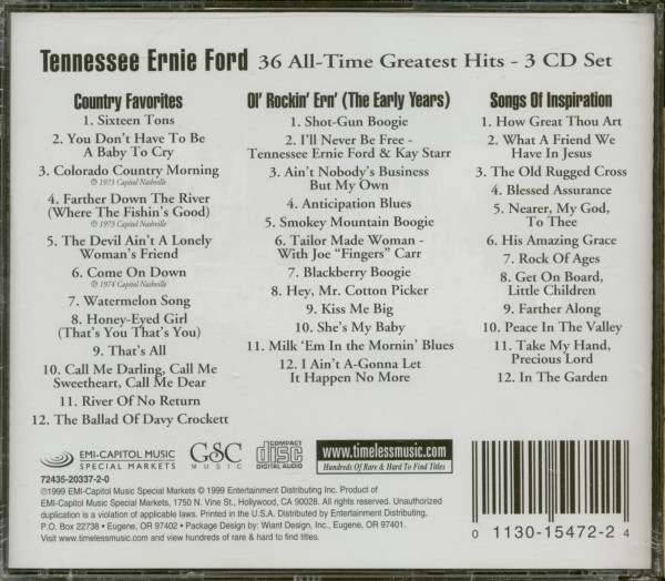 36 All- Time Greatest Hits (3-CD)