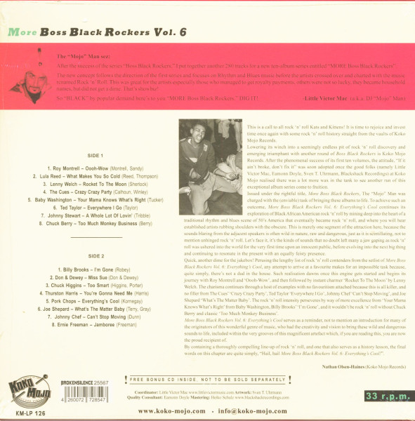More Boss Black Rockers Vol.6 - Everything's Cool (LP + CD)