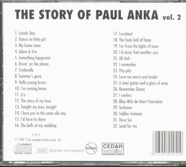 The Story Of Paul Anka Vol. 2 (CD)