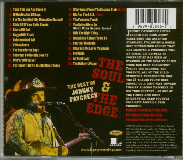 The Soul & The Edge - The Best Of Johnny Paycheck (CD)
