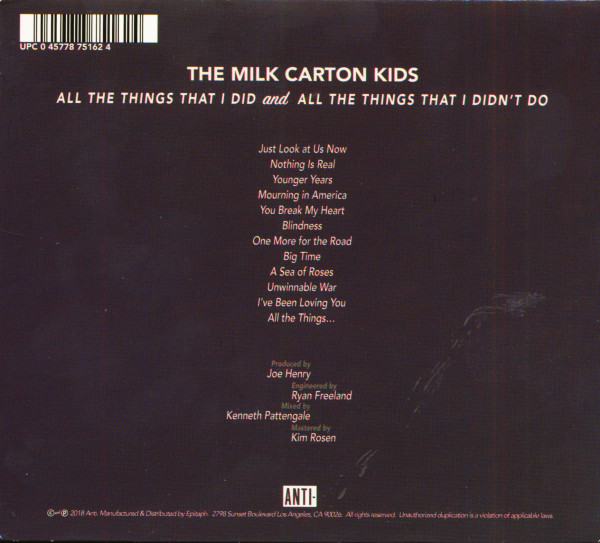 All The Things That I Did And All The Things That I Didn't Do (CD)