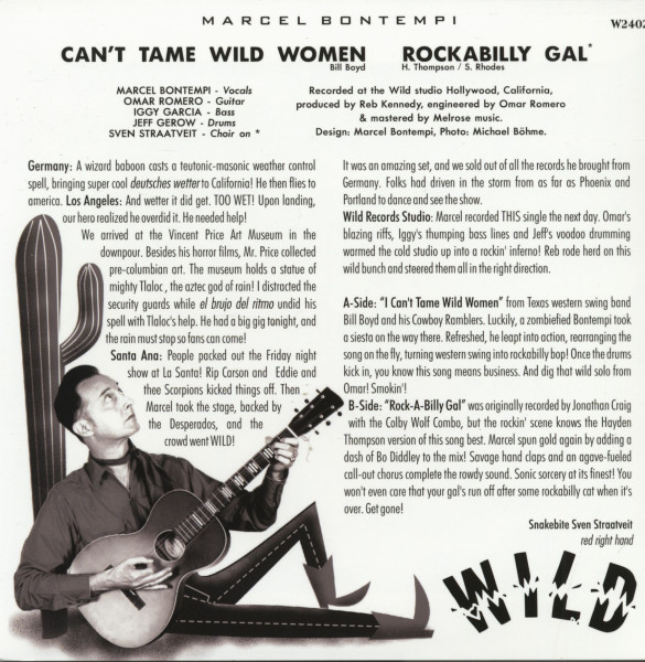 Can't Tame Wild Women - Rockabilly Gal (7inch, 45rpm)