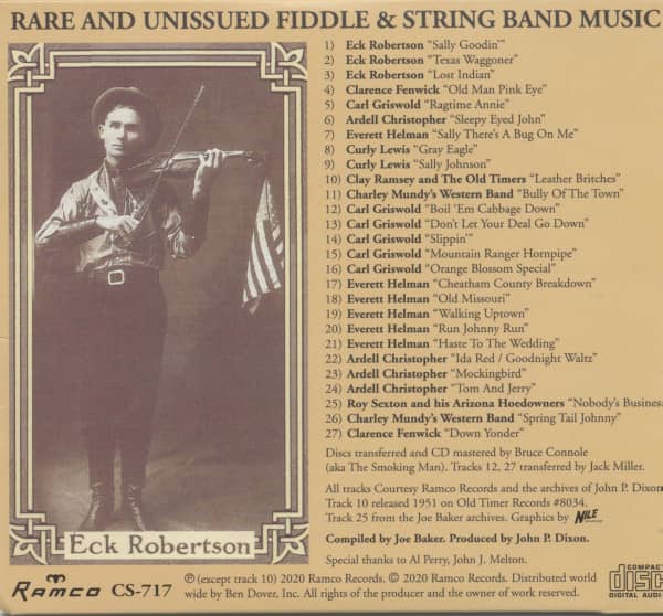 Rare And Unissued Fiddle & String Band Music (CD)