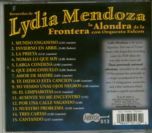 La Alondra De La Frontera Con Orquesta Falcon (CD)