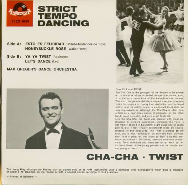 Strict Tempo Dancing - Cha Cha & Twist (7inch, 45rpm, EP, PS)