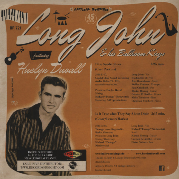 Long John & His Ballroom Kings, feat. Huelyn Duvall (7inch, 45rpm, BC, PS)