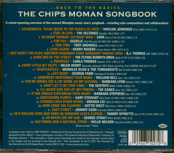 Back To The Basics - The Chips Moman Songbook (CD)