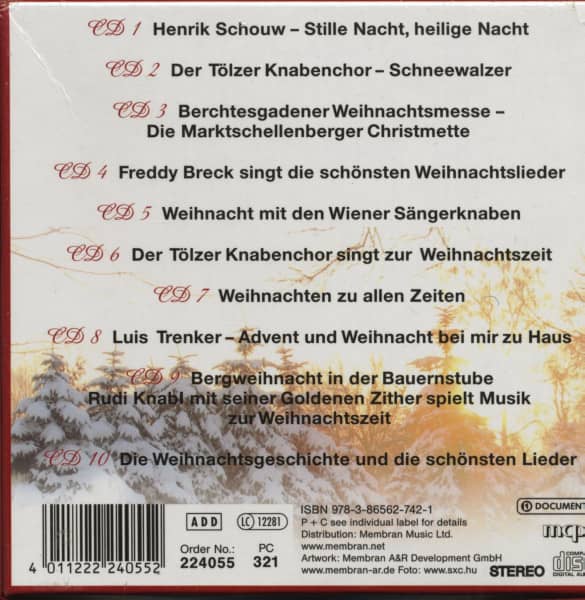 Fröhliche Weihnachten - Die Schönsten Deutschen Weihnachtslieder (10-CD)