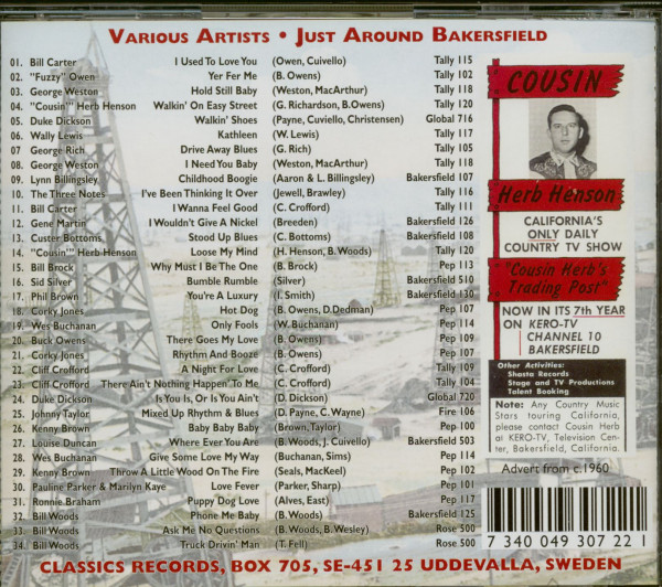 Just Around Bakersfield (CD)