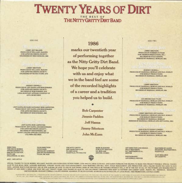 Twenty Years Of Dirt - The Best Of The Nitty Gritty Dirt Band (LP, 180g Vinyl)