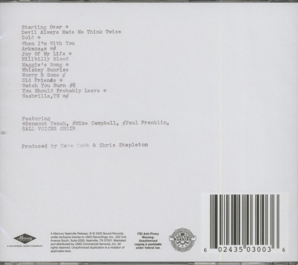 Starting Over (CD)