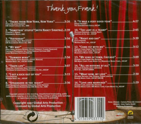 Thank You, Frank! (CD)