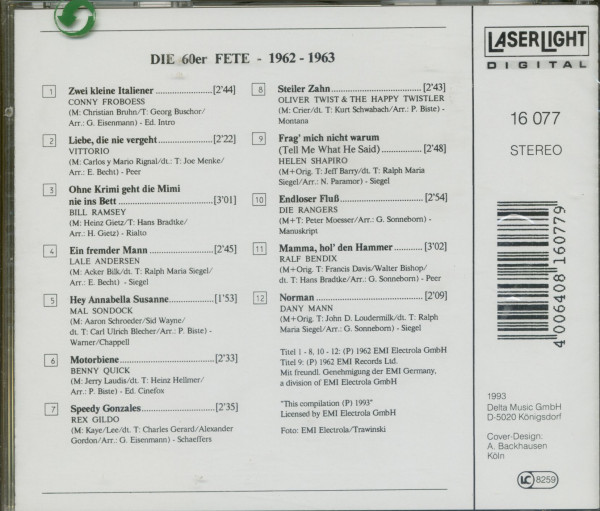 Die 60er Fete 1962-63 (CD)