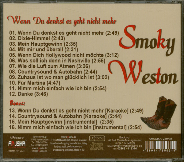 Wenn Du Denkst Es Geht Nicht Mehr (CD)