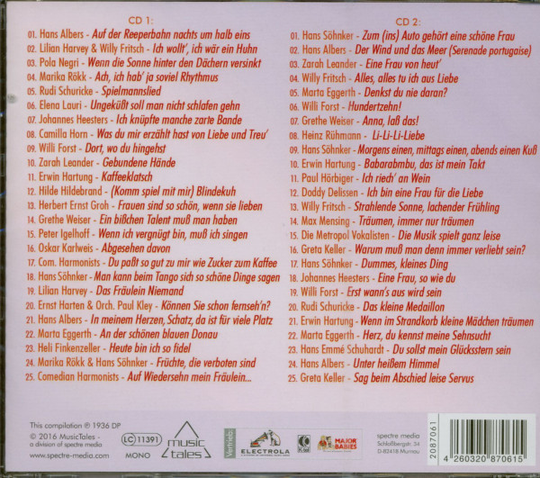 Die Schlager des Jahres 1936 (2-CD)