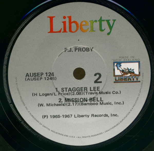 P.J.Proby - Australian EP Series (7inch, 45rpm, SC, PS)