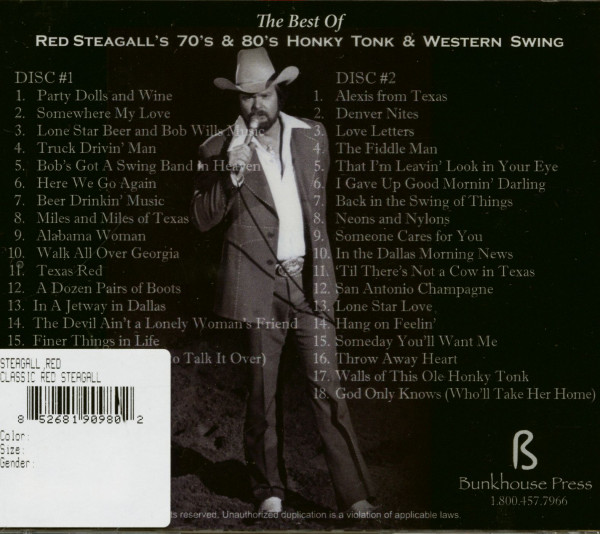 Classic Red Steagall - Western Swing & Honky Tonk (2-CD)
