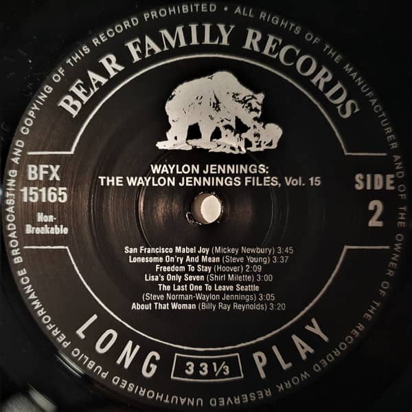 The Waylon Jennings Files, Vol.15 (LP)