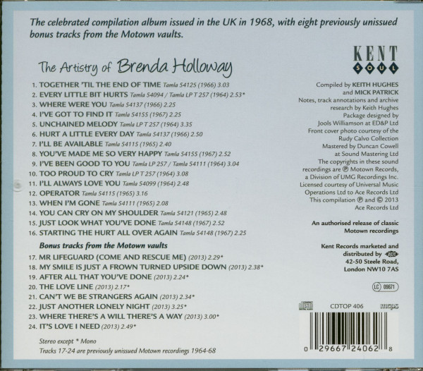 The Artistry Of Brenda Holloway (CD)