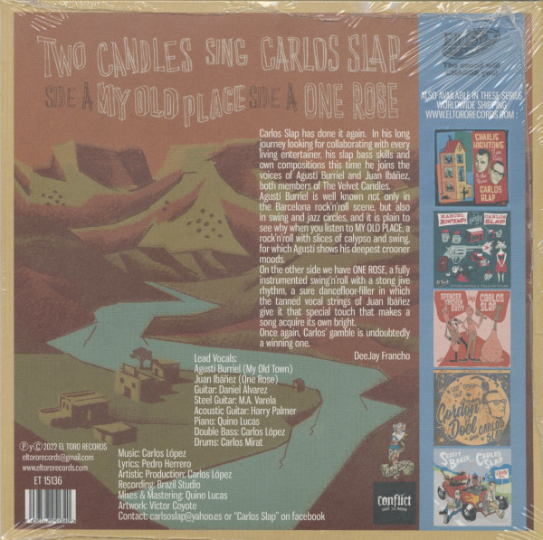 Two Candles Sing Carlos Slap (7inch, 45rpm)