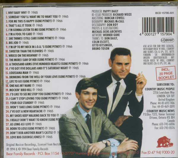 Gene Pitney & George Jones (CD)