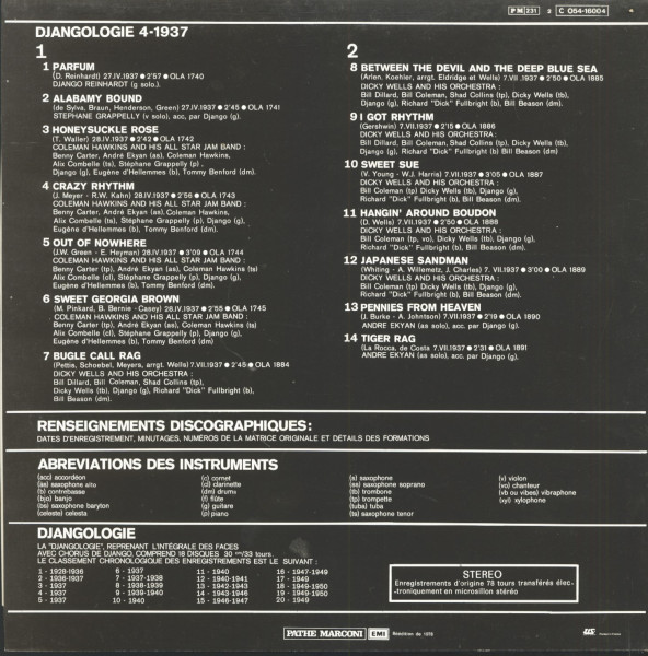 Djangologie 4 (1937) (LP)