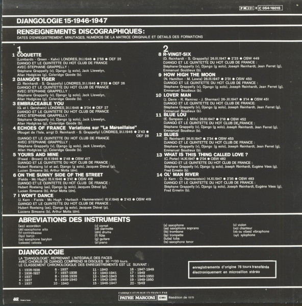 Djangologie 15 (1946-1947) (LP)