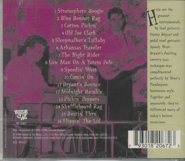 Stratosphere Boogie - The Flaming Guitars Of Speedy West & Jimmy Bryant (CD)
