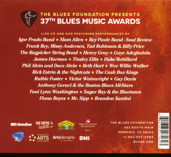 37th Blues Music Awards, 2016 (CD & DVD)
