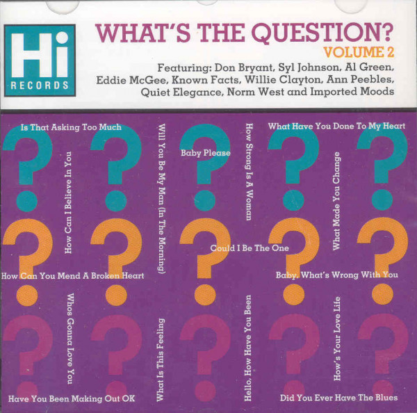 Various CD: Vol.2, What's The Question ? - Bear Family Records