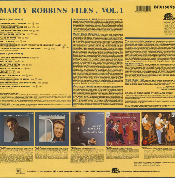 The Marty Robbins Files - Vol.1 (LP)