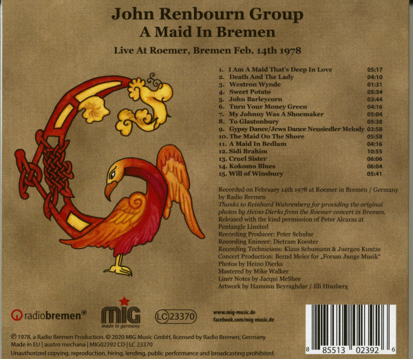 A Maid in Bremen (Live At Roemer, Bremen Feb.14th 1978) (CD)